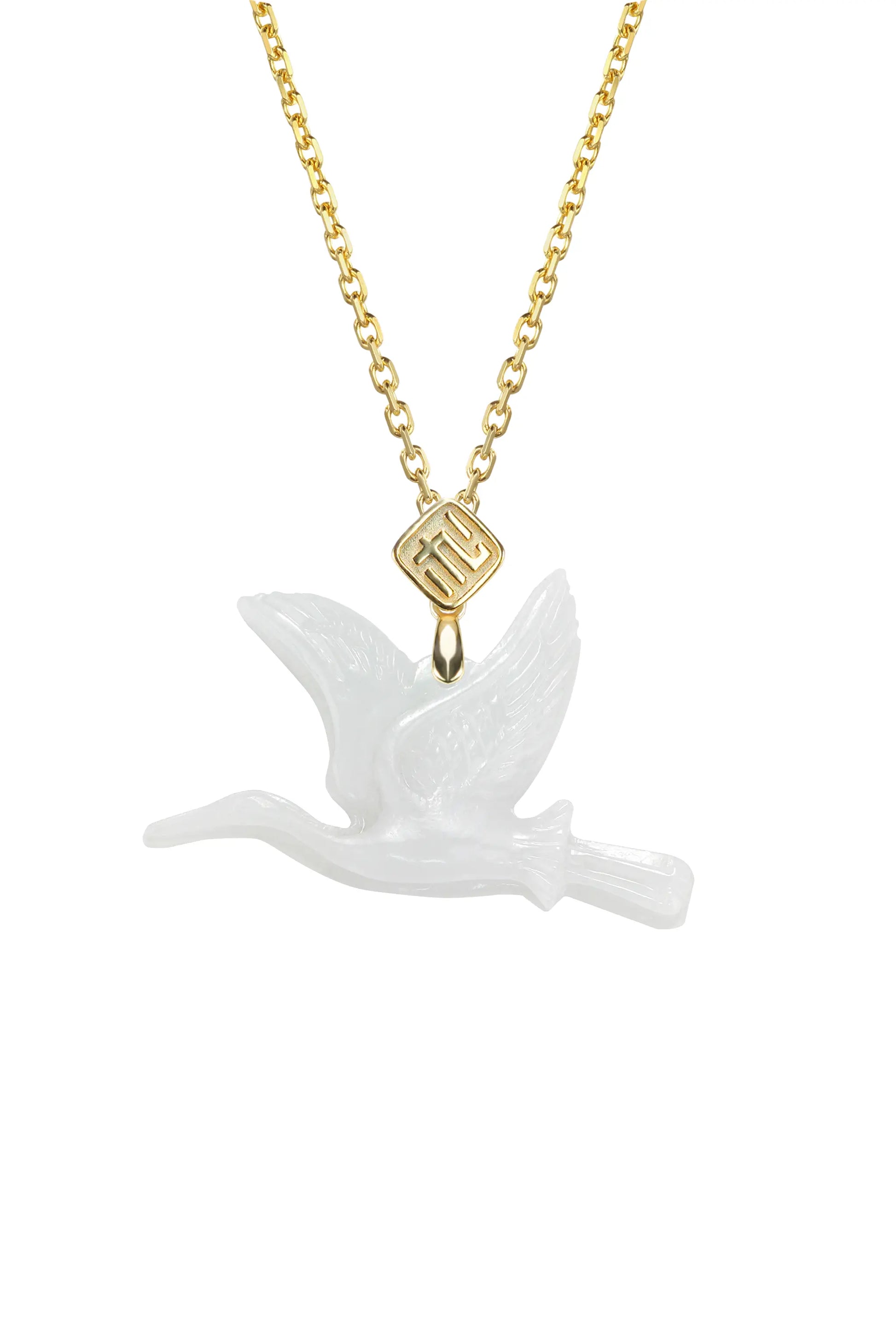 Crane pendant necklace online