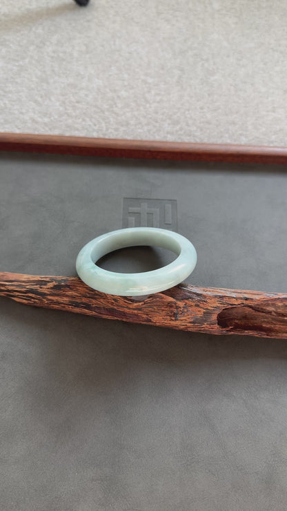 #0346 Bluish Green Jade Bangle Size 55.2