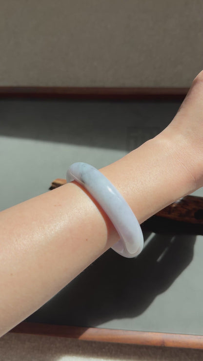 #0313 Lavender Ink Jade Bangle Size 57.3