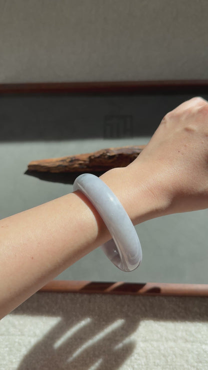 #0319 Lavender Ink Jade Bangle Size 58.7