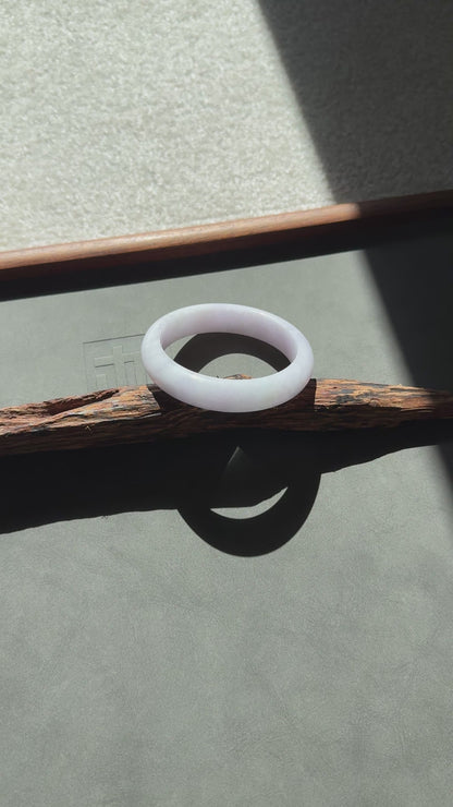 #0352 Pink Lavender Light Green Jade Bangle Size 57.6