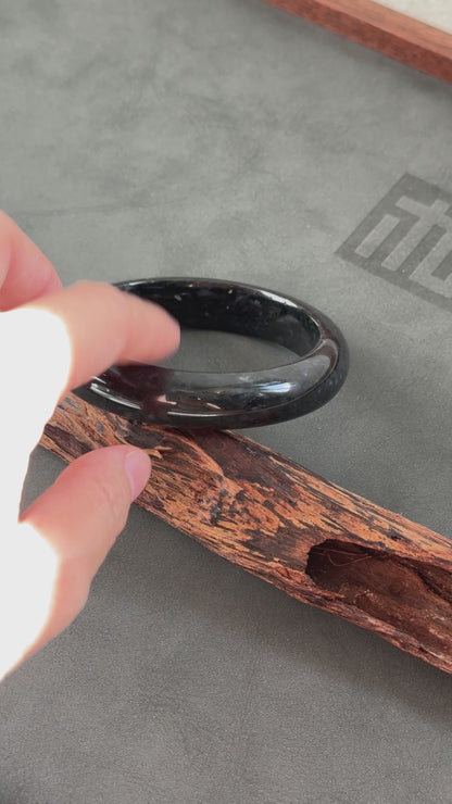 #0323 Black Jade Bangle Size 58.5