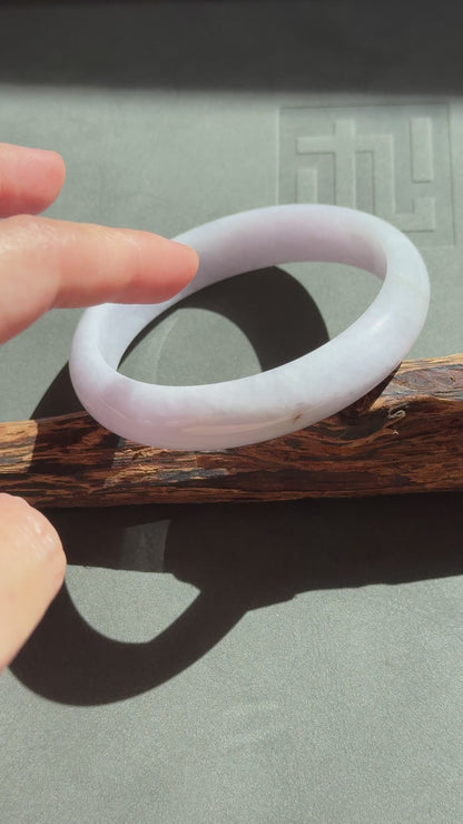 #0317 Pink Lavender Jade Bangle Size 60.1