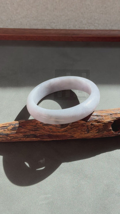 #0319 Lavender Ink Jade Bangle Size 58.7