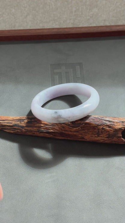 #0313 Lavender Ink Jade Bangle Size 57.3