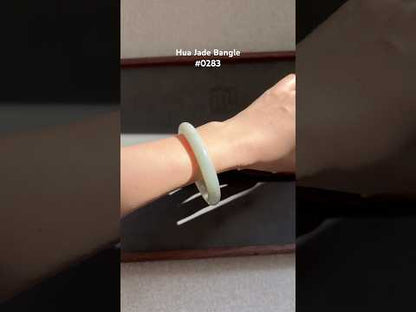 #0283 Light Green Yellow Jade Bangle Size 59.7