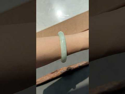 #0391 Icy Green Yellow Jade Bangle Size 62.7