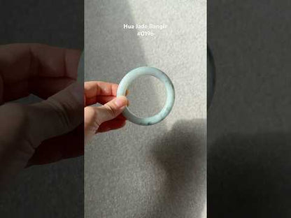 #0196 Blue Pattern Jade Bangle Size 54.8 (fits up to 56.5)