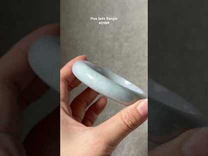 #0189 Baby Blue Jade Bangle Size 59.7
