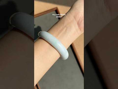 #0407 Baby Blue Jade Bangle Size 57.7