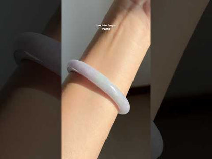 #0358 Lavender Light Green Jade Bangle Size 55.1