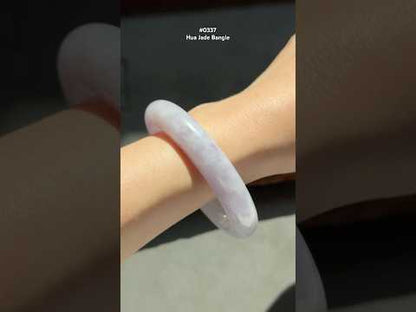 #0337 Icy Lavender Jade Bangle Size 54.2
