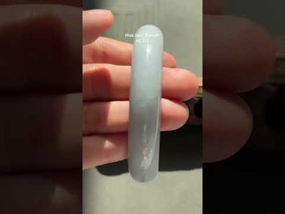 #0335 Icy Blue Lavender Jade Bangle Size 56