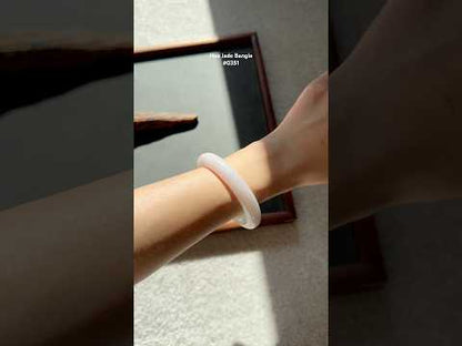 #0351 "Sakura" Pink Lavender Jade Bangle Size 53.7