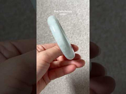 #0201 Light Blue Jade Bangle Size 57